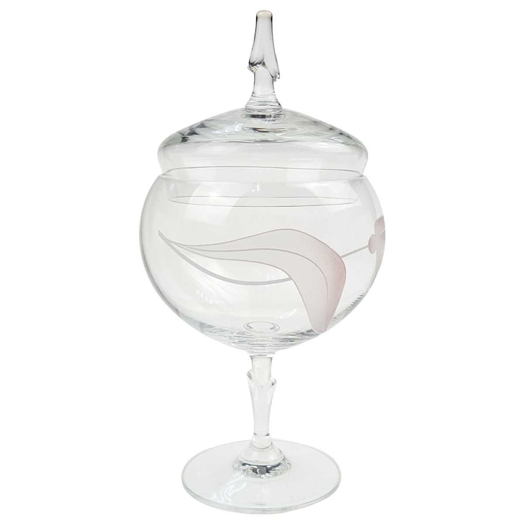 [100017] Deckeldose Blumen Glas Bild 5