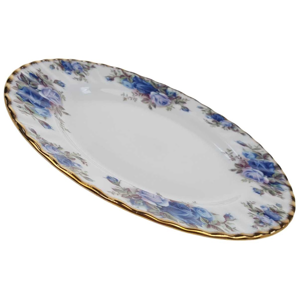 [100034] Kuchenteller 20,5 cm Royal Albert Moonlight Rose Blumen gebraucht - sehr gut Bild 2