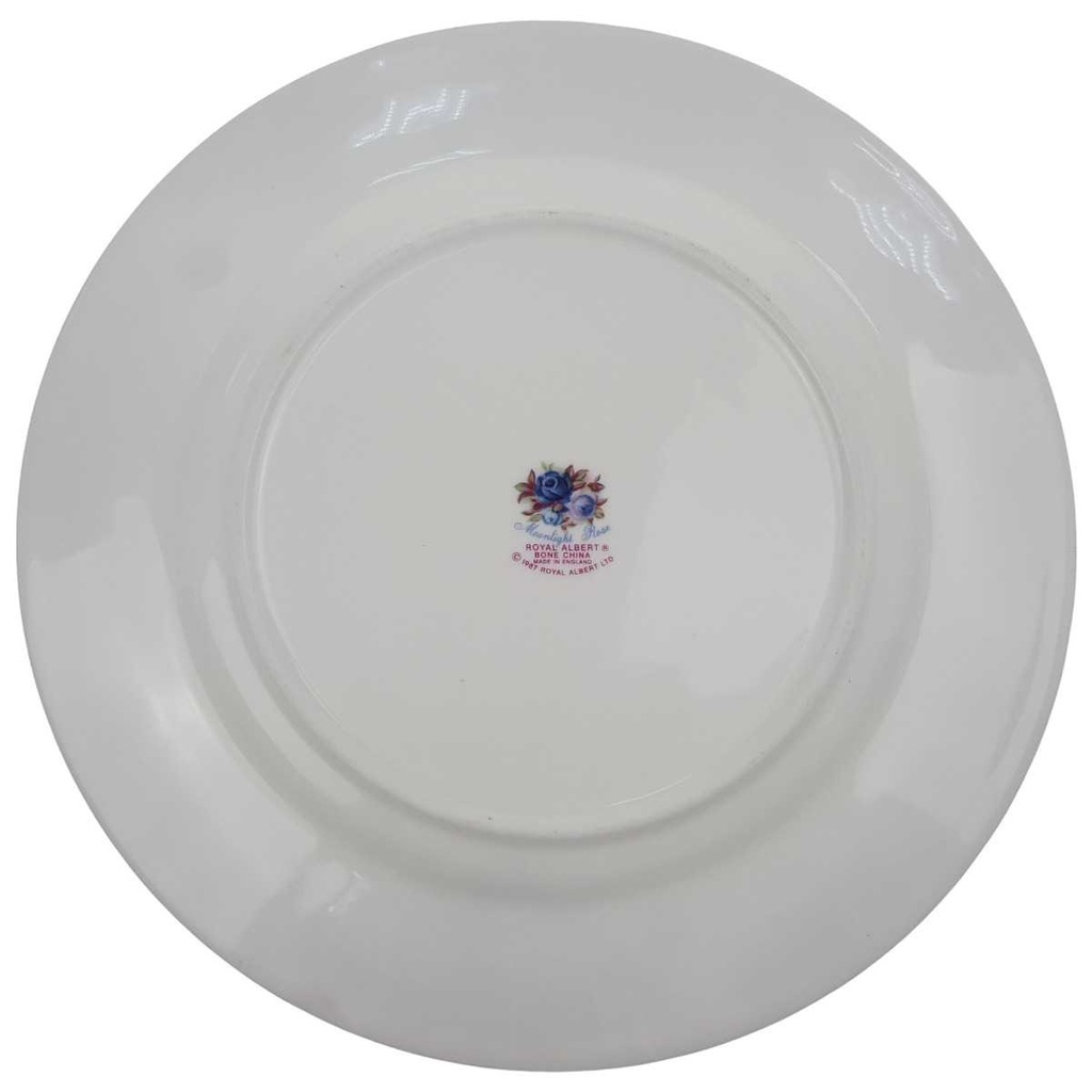 [100034] Kuchenteller 20,5 cm Royal Albert Moonlight Rose Blumen gebraucht - sehr gut Bild 3