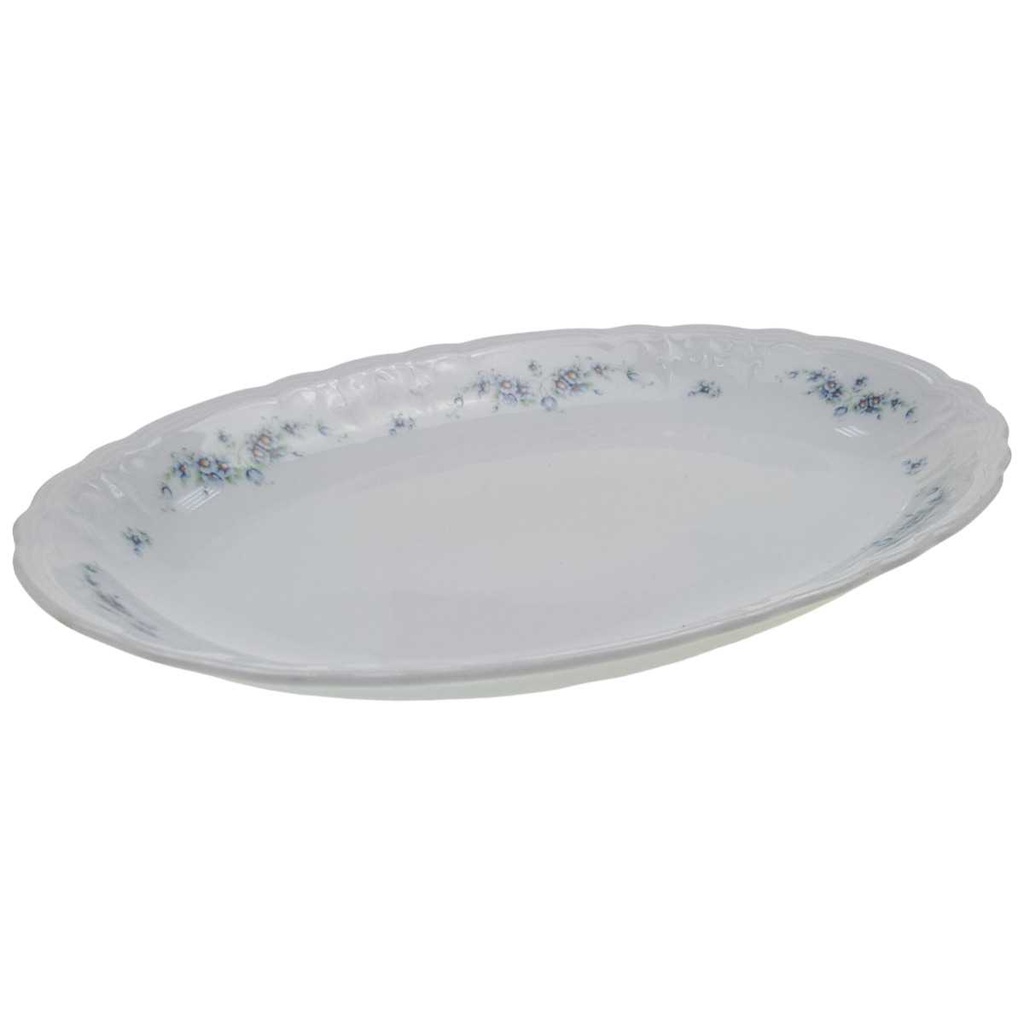[100039] Servierplatte 30,8x21 cm Seltmann Weiden Julia Blaue Margeritenranke gebraucht - akzeptabel Bild 2