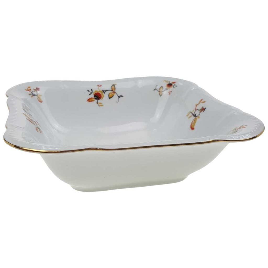 [100047] Schüssel Goldrand Seltmann Weiden Retro Blumendekor Kordelrand II. Wahl gebraucht - sehr gut Bild 2