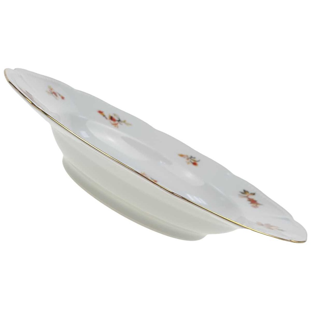 [100049] Suppenteller Goldrand 25 cm Seltmann Weiden Retro Blumendekor Kordelrand II. Wahl gebraucht - neuwertig Bild 2