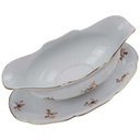 [100051] Sauciere Goldrand 1tlg Seltmann Weiden Retro Blumendekor Kordelrand II. Wahl gebraucht - sehr gut Bild 2