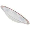 [100061] 6er Set Suppenteller Botticelli Design Grün Lachsrosa Dekor gebraucht - akzeptabel Bild 3