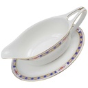 [100066] Sauciere Goldrand 0,45 L Rosenthal Botticelli Bunte Blumenranke Bavaria Selb gebraucht - gut Bild 2
