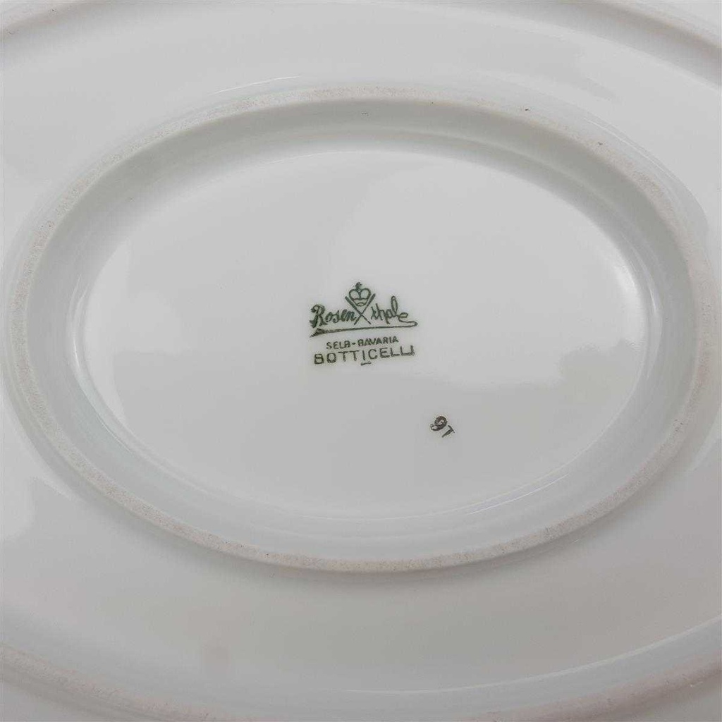 [100066] Sauciere Goldrand 0,45 L Rosenthal Botticelli Bunte Blumenranke Bavaria Selb gebraucht - gut Bild 3