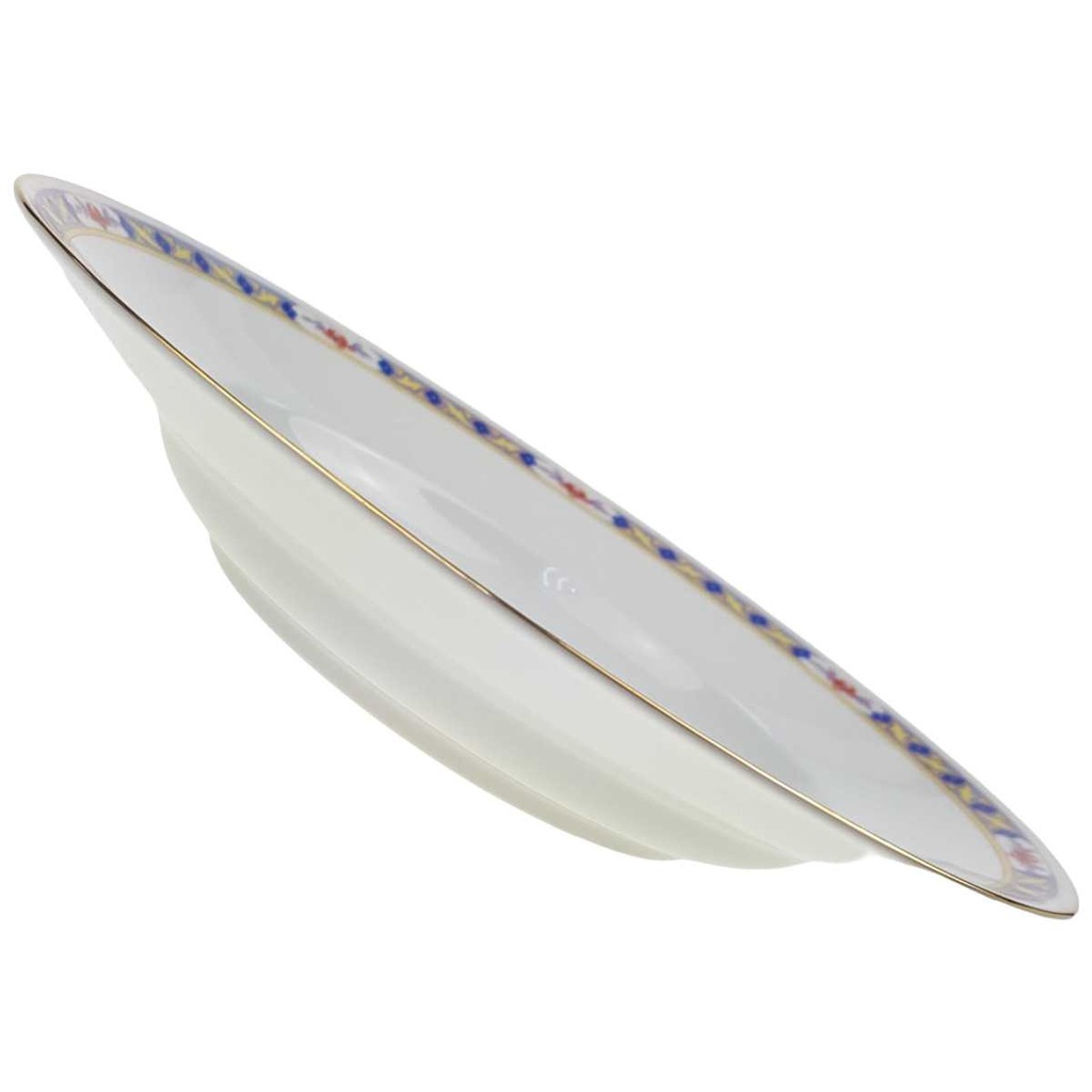 [100070] Suppenteller Goldrand 25,8 cm Rosenthal Botticelli Bunte Blumenranke Bavaria Selb gebraucht - sehr gut Bild 2