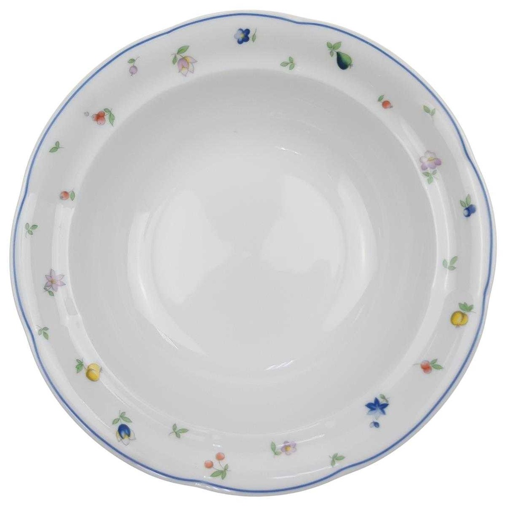 [100161] Schüssel Sauciere 23,5 cm Marienbad Ingres Weiss Streublumen Obstfrüchte gebraucht - gut Bild 2