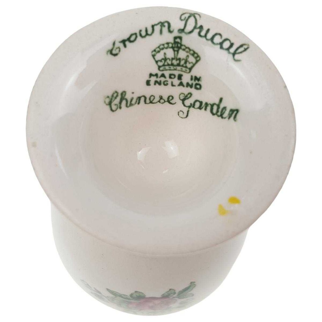 [100171] Eierbecher auf Fuß Crown Ducal Chinese Garden gebraucht - gut Bild 4