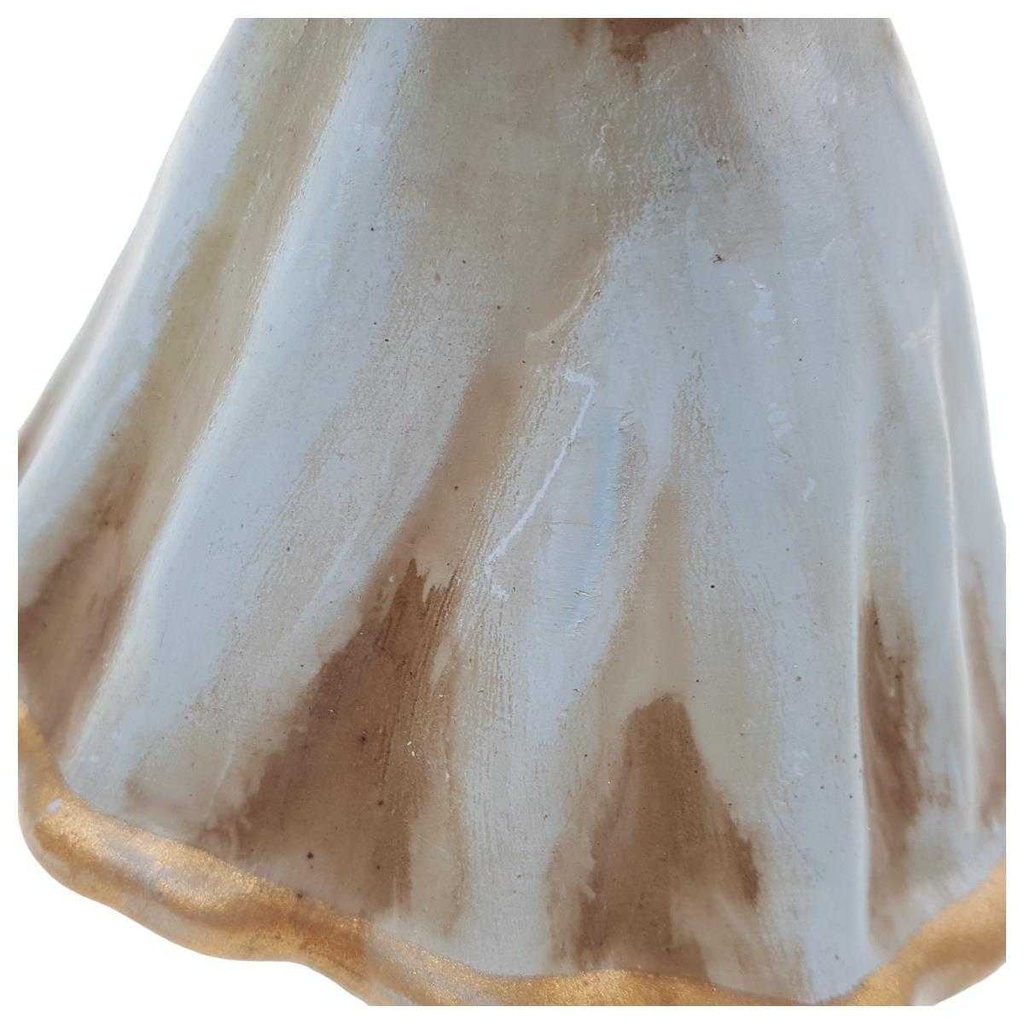 [100175] Kerzenhalter Figur Skulptur Thun Bozner Blaues Kleid Engel gebraucht - gut Bild 4