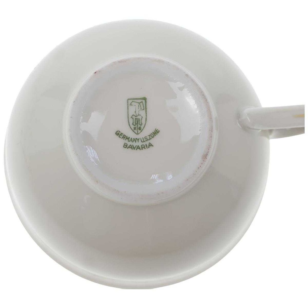 [100190] Teetasse Goldrand Golddekor 5,2 cm Neuerer elfenbein gebraucht - gut Bild 3