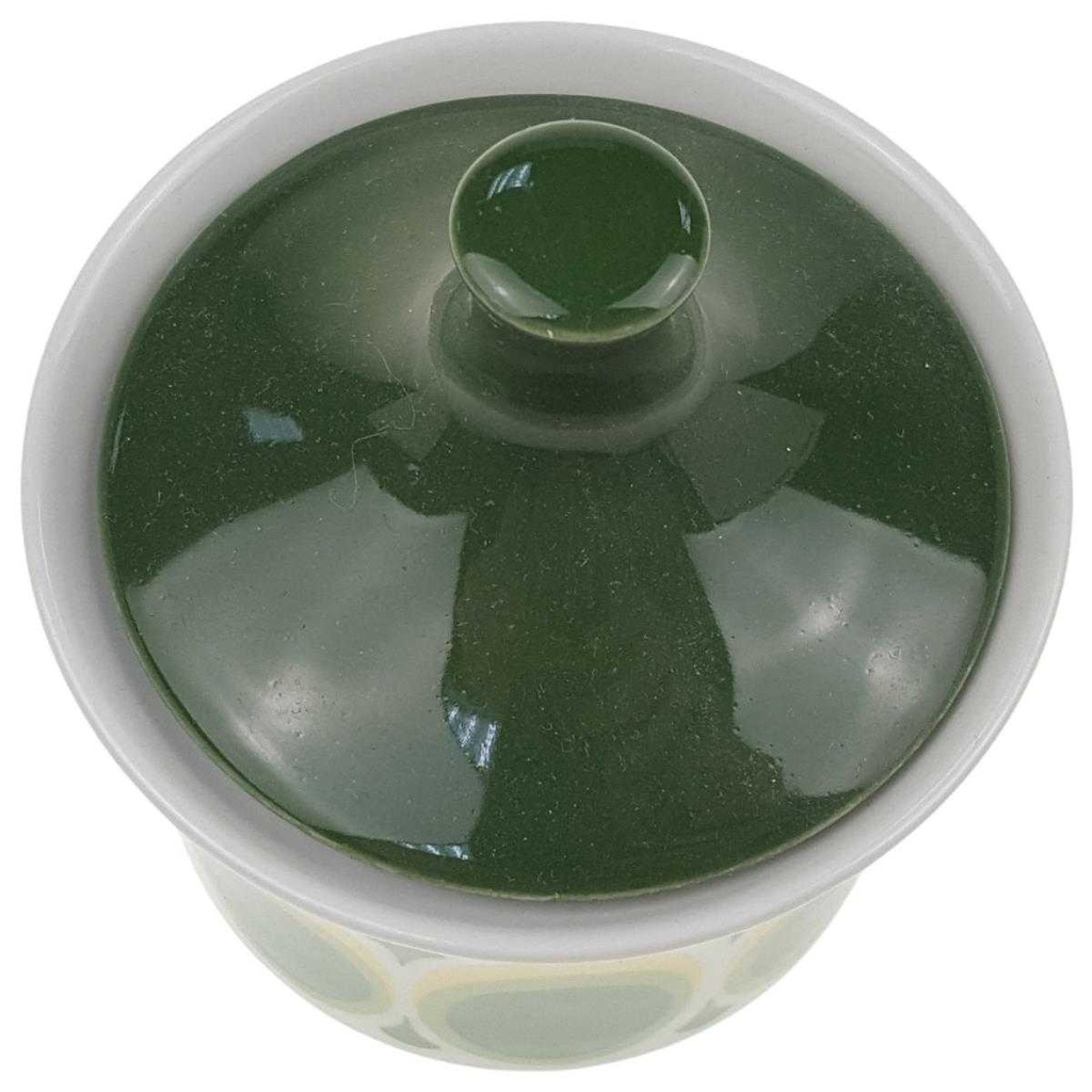 [100202] Zuckerdose Seltmann Weiden gelb grün Dekor 07 42761 Retro gebraucht - gut Bild 2