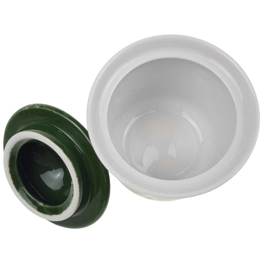 [100202] Zuckerdose Seltmann Weiden gelb grün Dekor 07 42761 Retro gebraucht - gut Bild 3