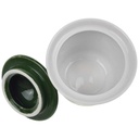 [100202] Zuckerdose Seltmann Weiden gelb grün Dekor 07 42761 Retro gebraucht - gut Bild 3