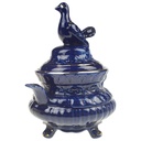 [100240] Terrine Vogelgriff 1,8 L Blumendekor Keramik Bild 4