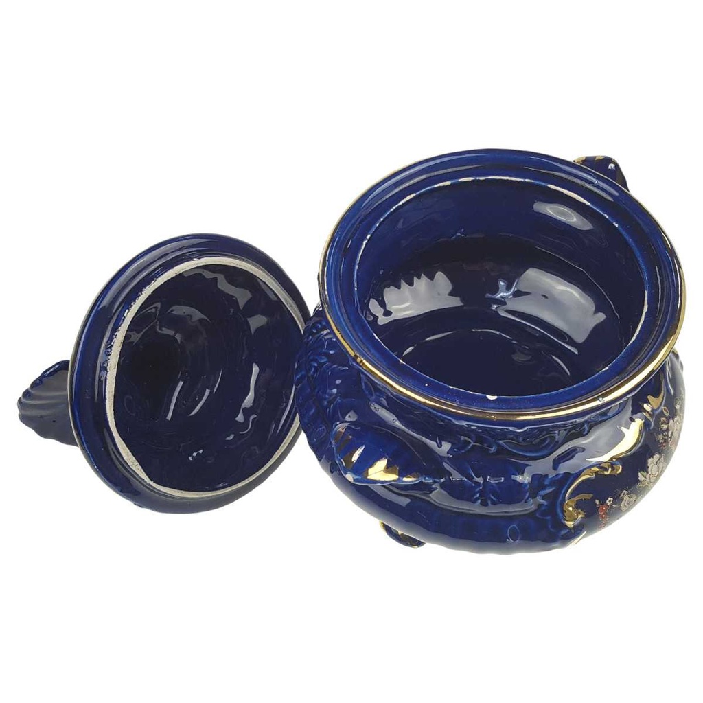 [100240] Terrine Vogelgriff 1,8 L Blumendekor Keramik Bild 7