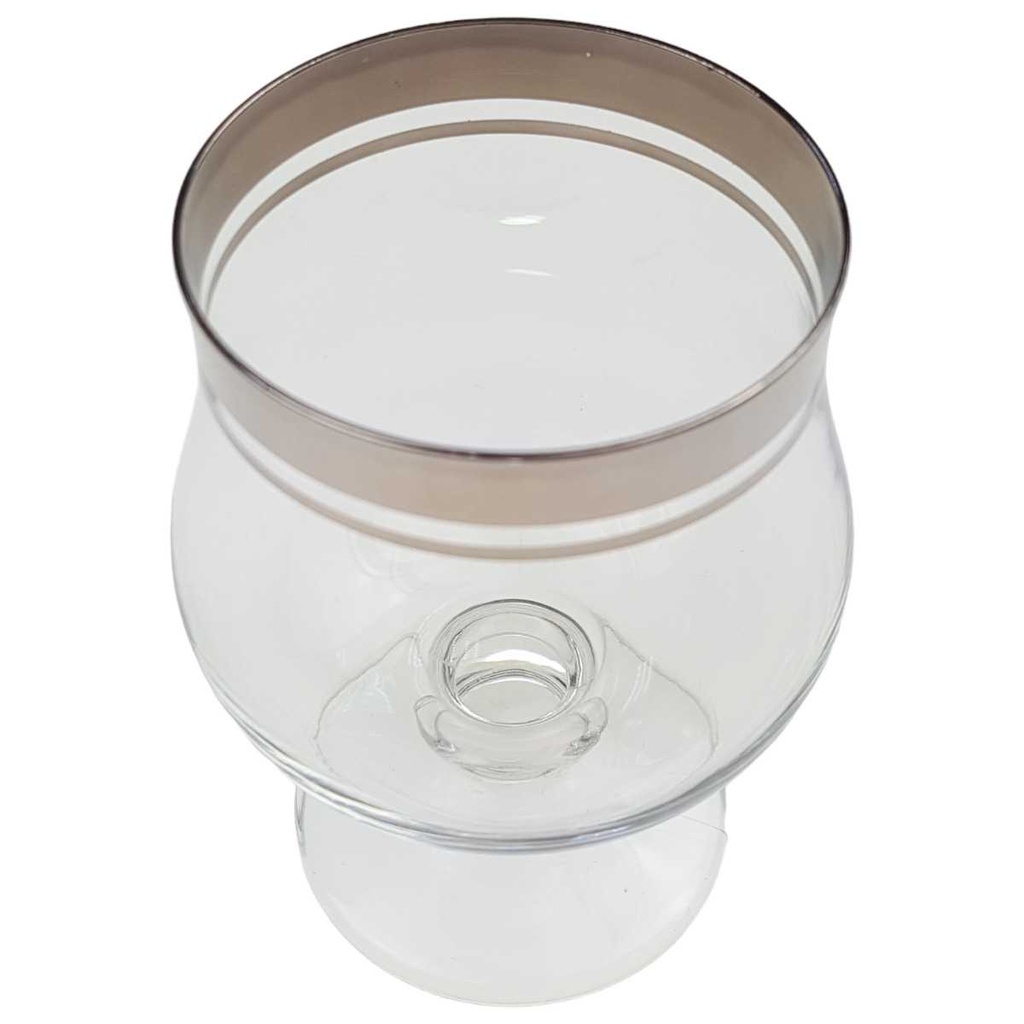 [100245] Cognacschwenker Cognacglas H 9,5 cm Glas Platinrand Bild 3