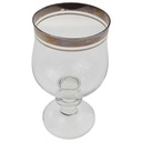 [100248] Weinglas H 12,5 cm Glas Platinrand Transparent Bild 2