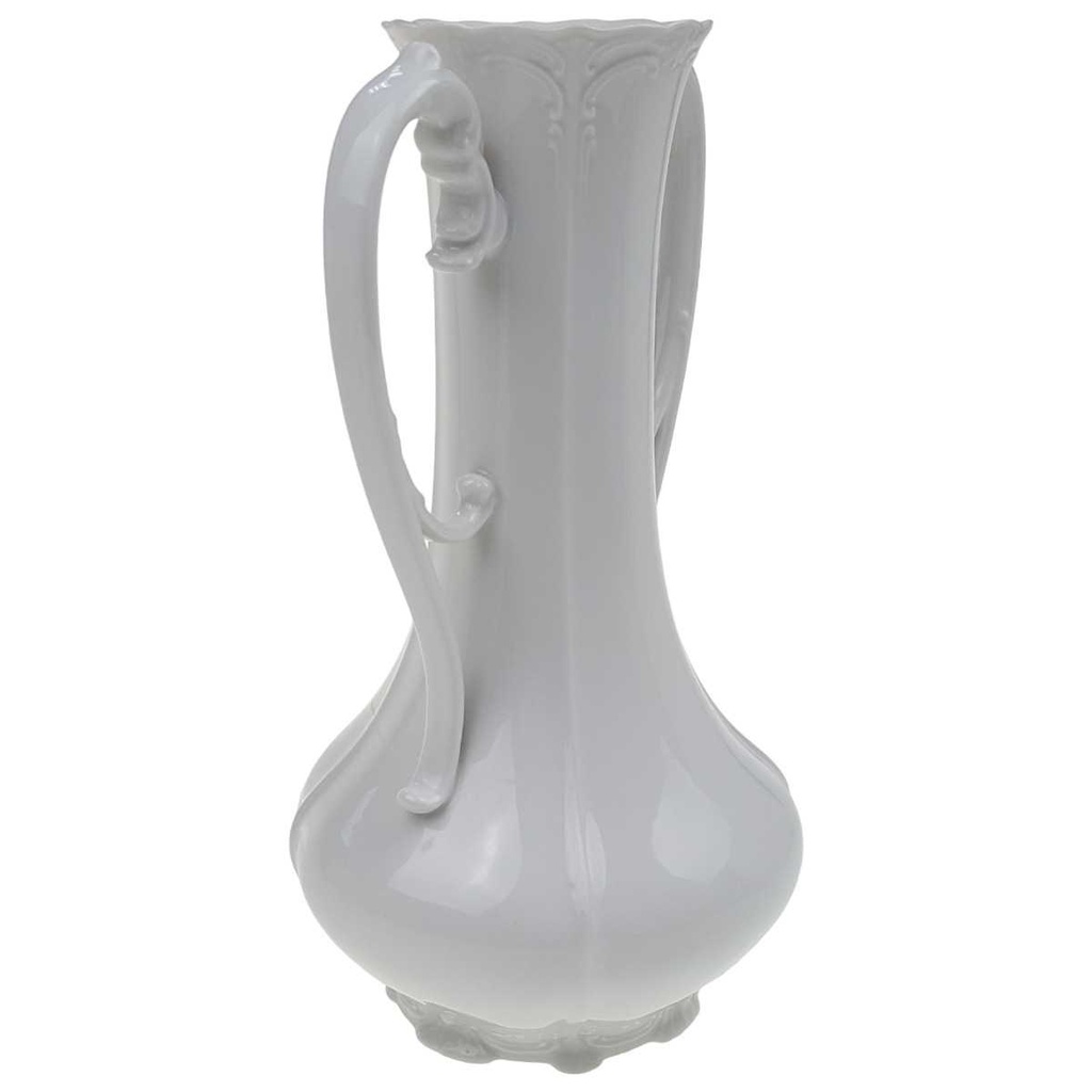 [100241] Henkelvase weiß H 22,5 cm Tirschenreuth Bild 3