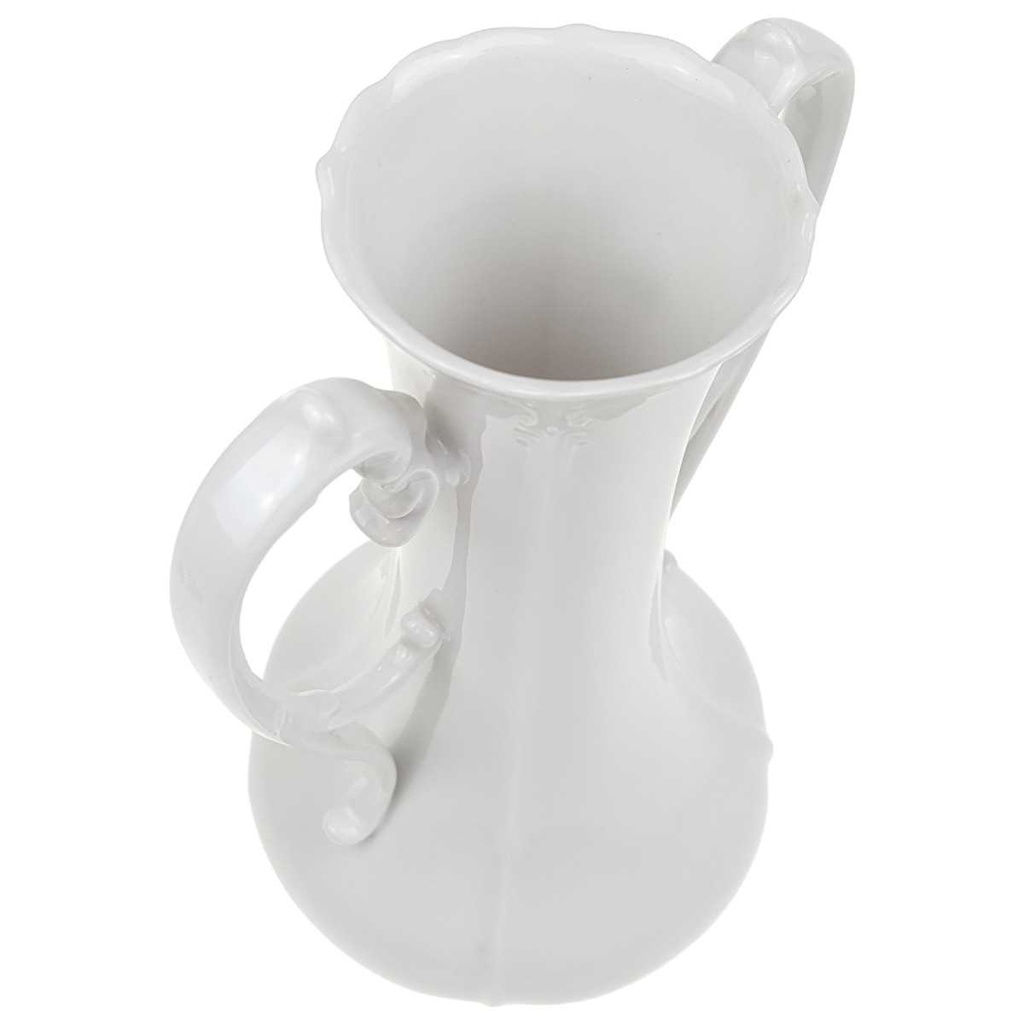 [100241] Henkelvase weiß H 22,5 cm Tirschenreuth Bild 4