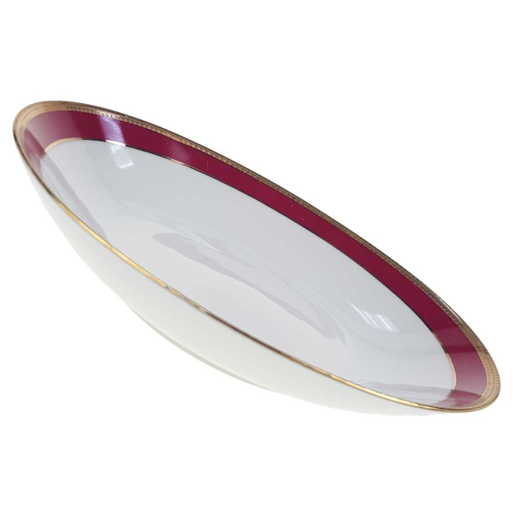 [100268] Suppenteller 22 cm Seltmann Weiden Patricia Rot Gold 26347 gebraucht - gut Bild 2