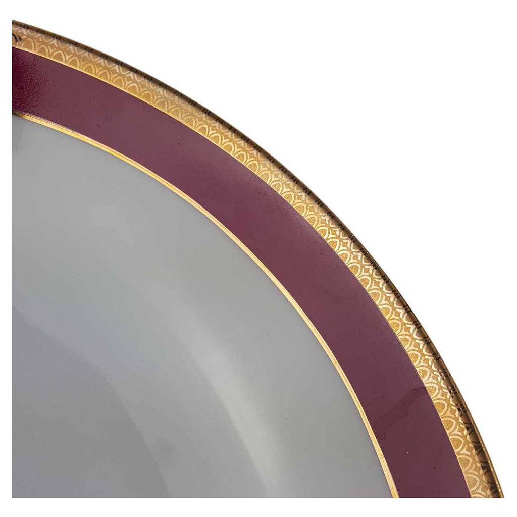 [100268] Suppenteller 22 cm Seltmann Weiden Patricia Rot Gold 26347 gebraucht - gut Bild 3