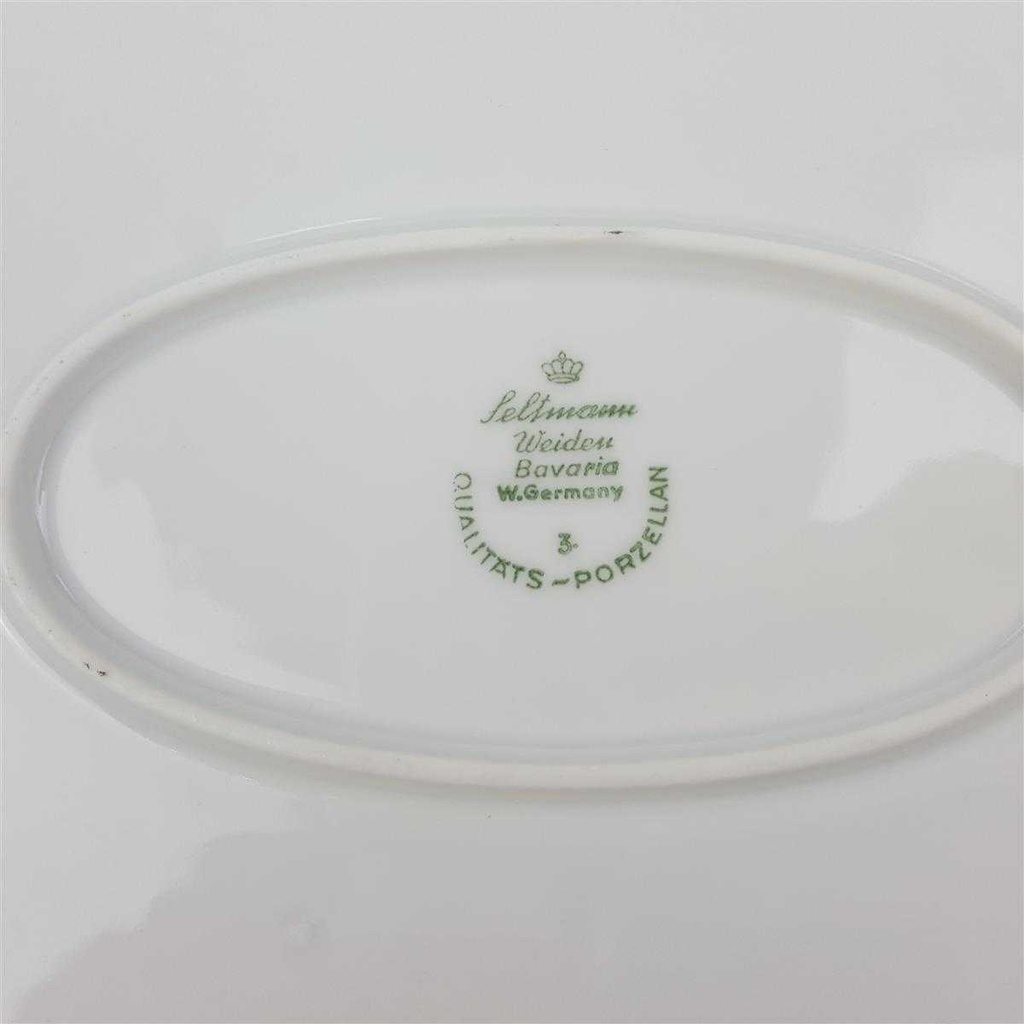[100271] Speiseplatte 31,5x21,2 cm Seltmann Weiden Patricia Rot Gold 26347 gebraucht - gut Bild 3