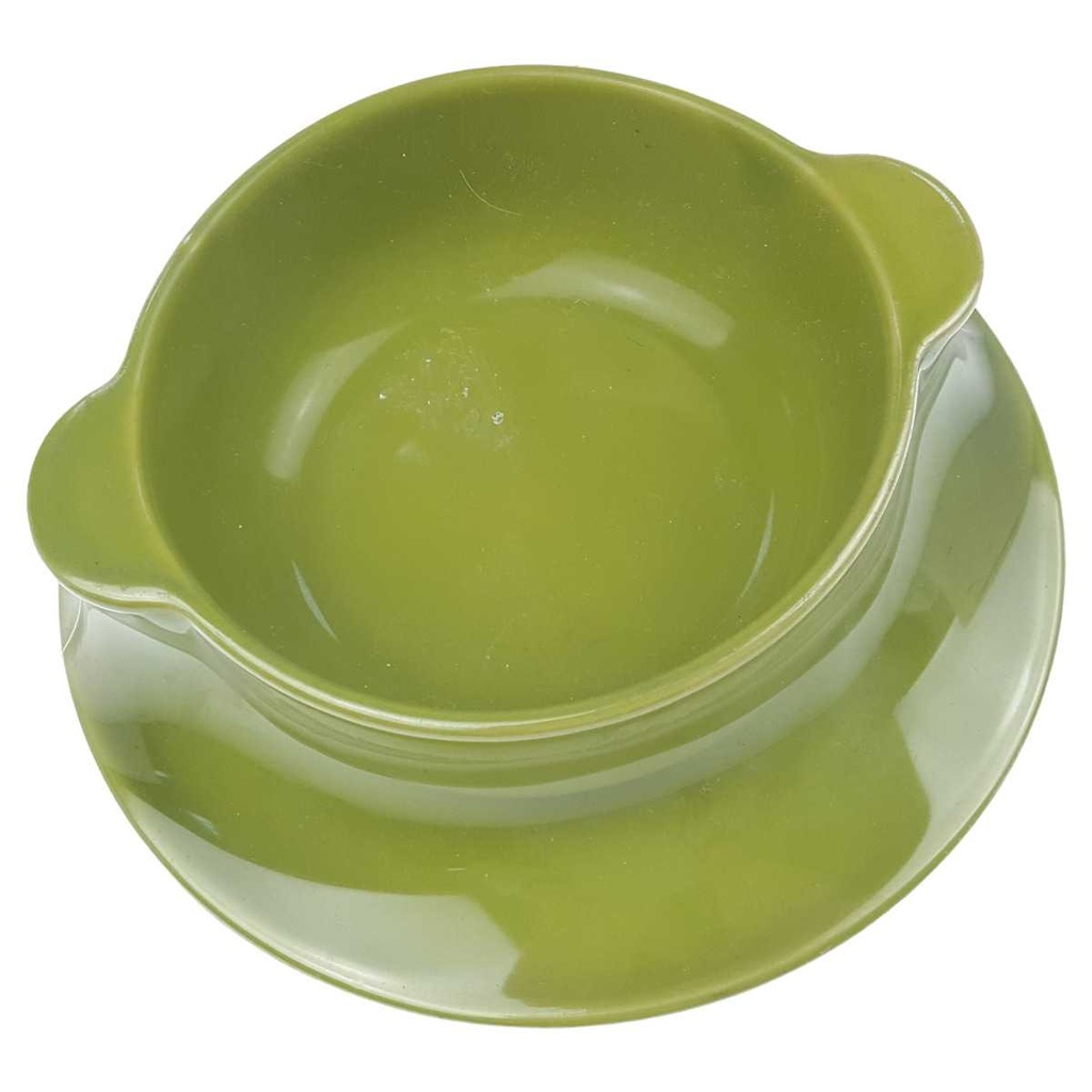 [100273] Suppentasse mit Untertasse Suppenbecher 2tlg Melitta Ceracron Happymix Grün neu Bild 3