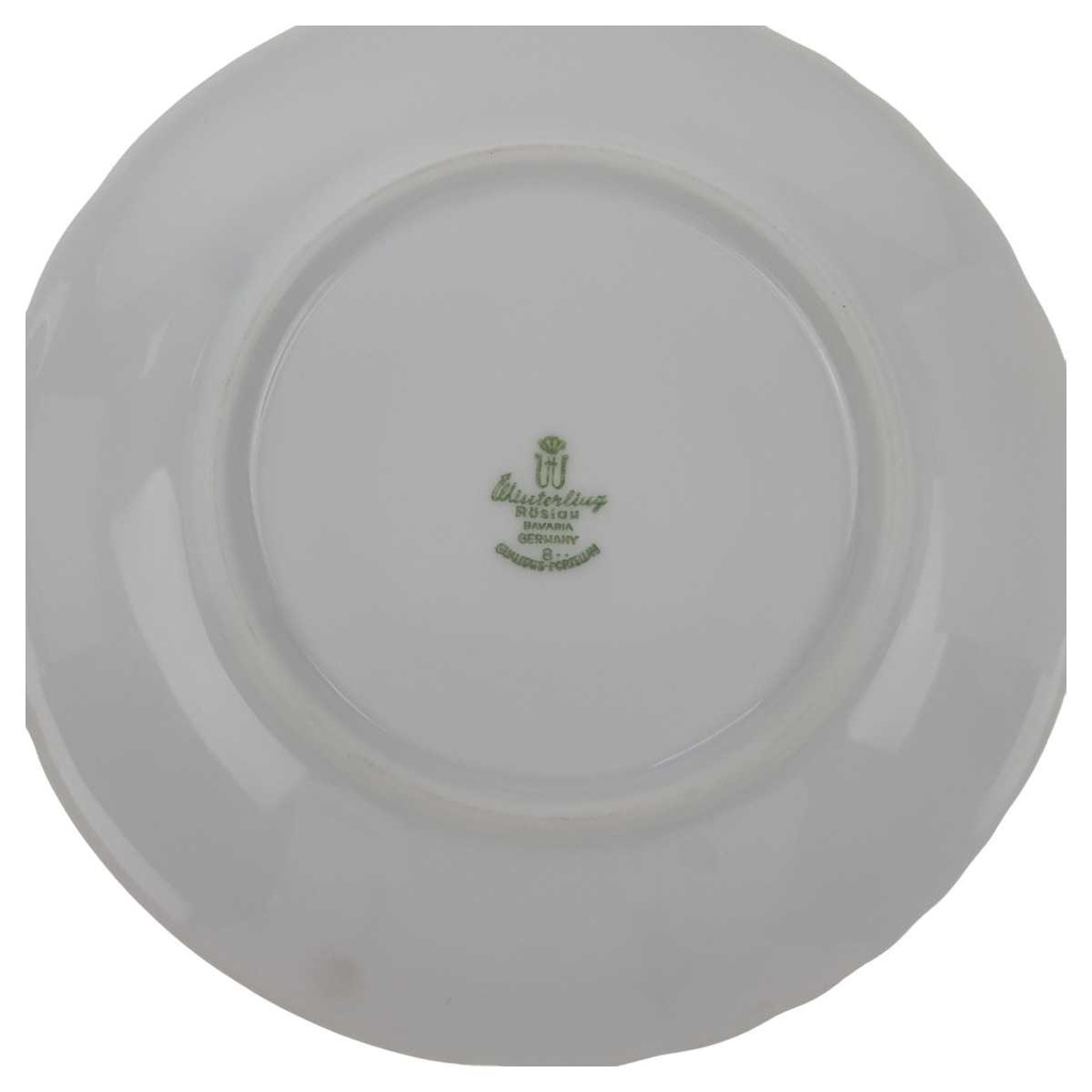 [100289] Untertasse für Kaffee 14,6 cm Winterling Röslau Relief graue Streifen gebraucht - gut Bild 3