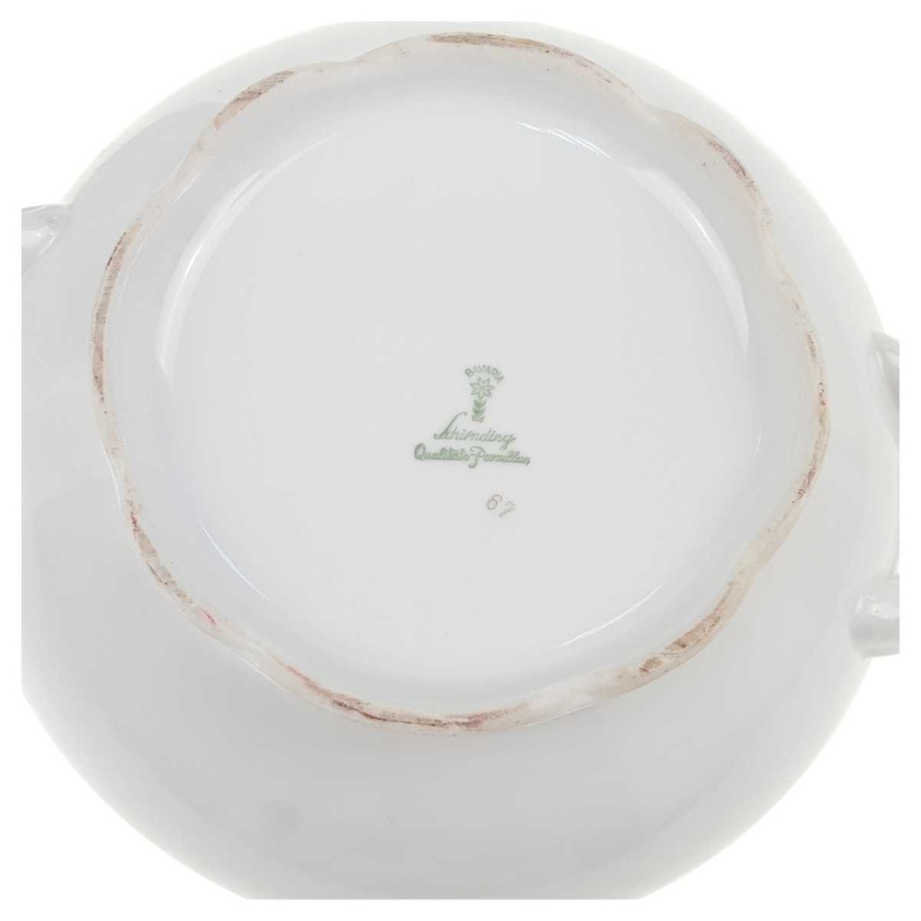 [100313] Ragoutterrine Servierschüssel Goldrand Golddekor 1,2 L Schirnding Bavaria gebraucht - akzeptabel Bild 4