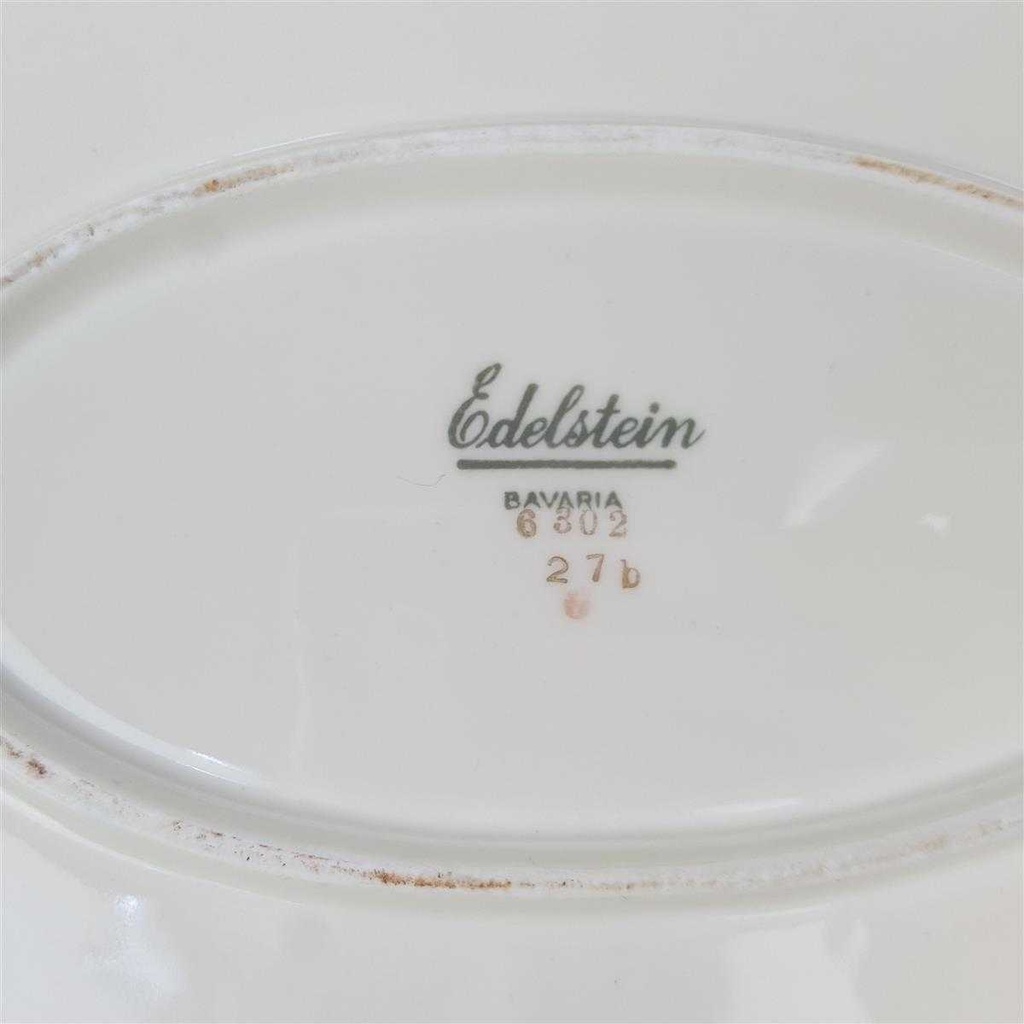 [100320] Speiseplatte Goldrand 39x25,3 cm Edelstein 6302 Elfenbein Beige gebraucht - gut Bild 3