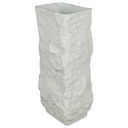 [100322] Vase Blumenvase 18,5 cm AK Kaiser Muscheldekor Weiß gebraucht - gut Bild 4