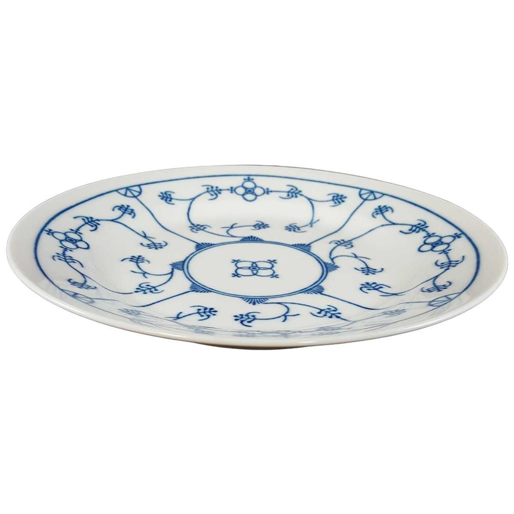 [123109] Speiseteller 23,5 cm Jaeger & Co Indisch Blau Strohblume gebraucht - gut Bild 2