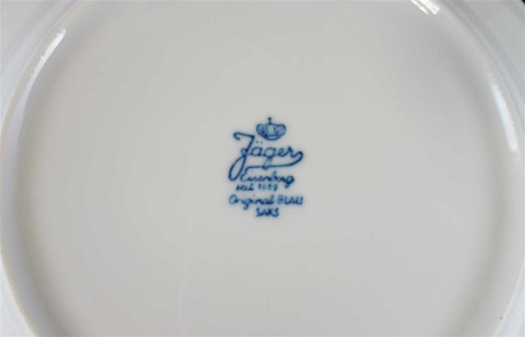 [123109] Speiseteller 23,5 cm Jaeger & Co Indisch Blau Strohblume gebraucht - gut Bild 3