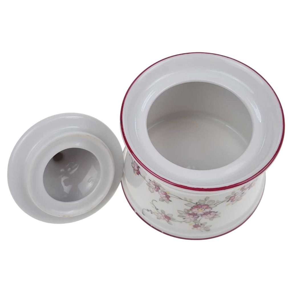 [123124] Zuckerdose Winterling Kirchenlamitz Blumendekor Rot Gelb Grün gebraucht - gut Bild 3