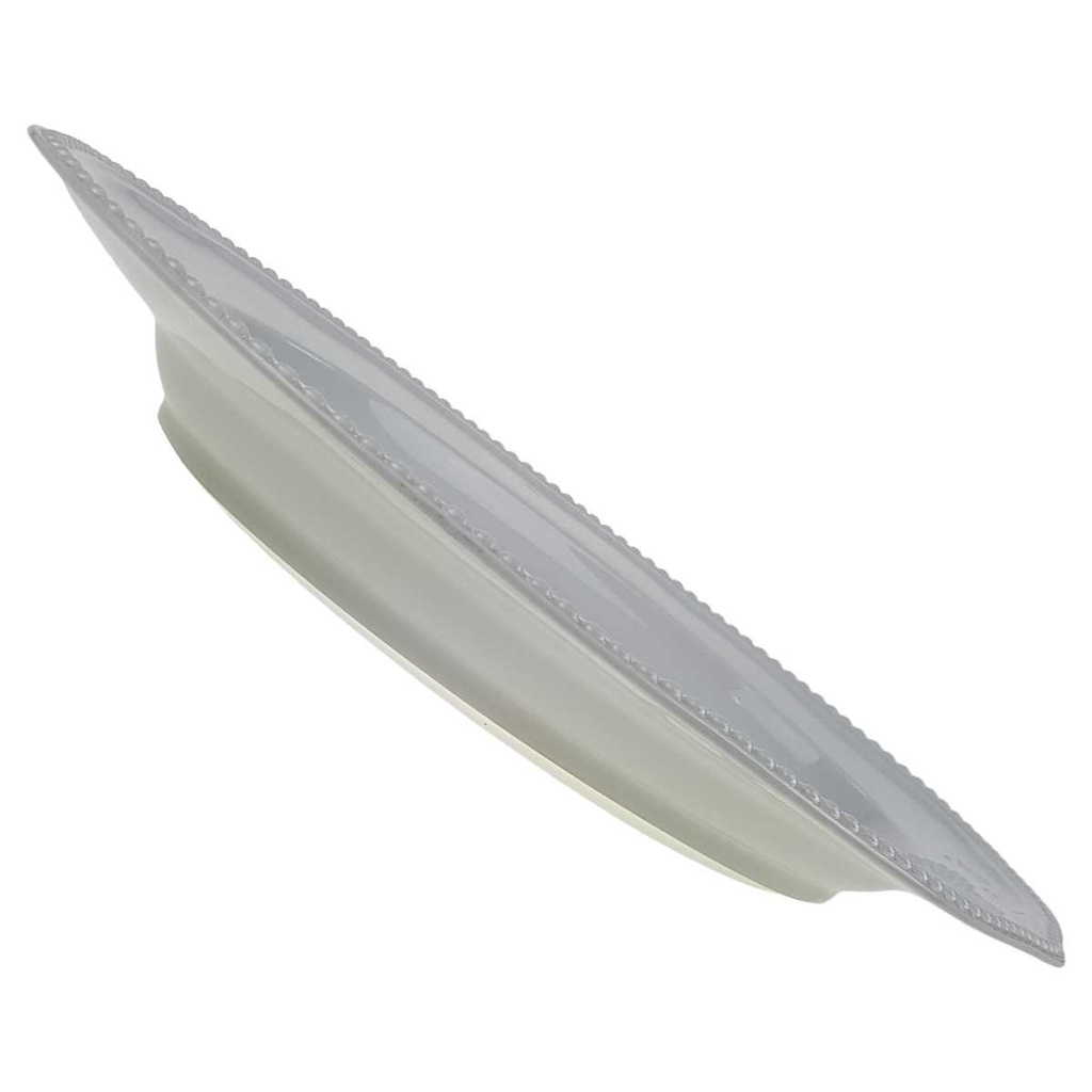 [1271499] Servierplatte groß 45,5x33,7 cm Rosenthal Perlrand Weiß gebraucht - akzeptabel Bild 3