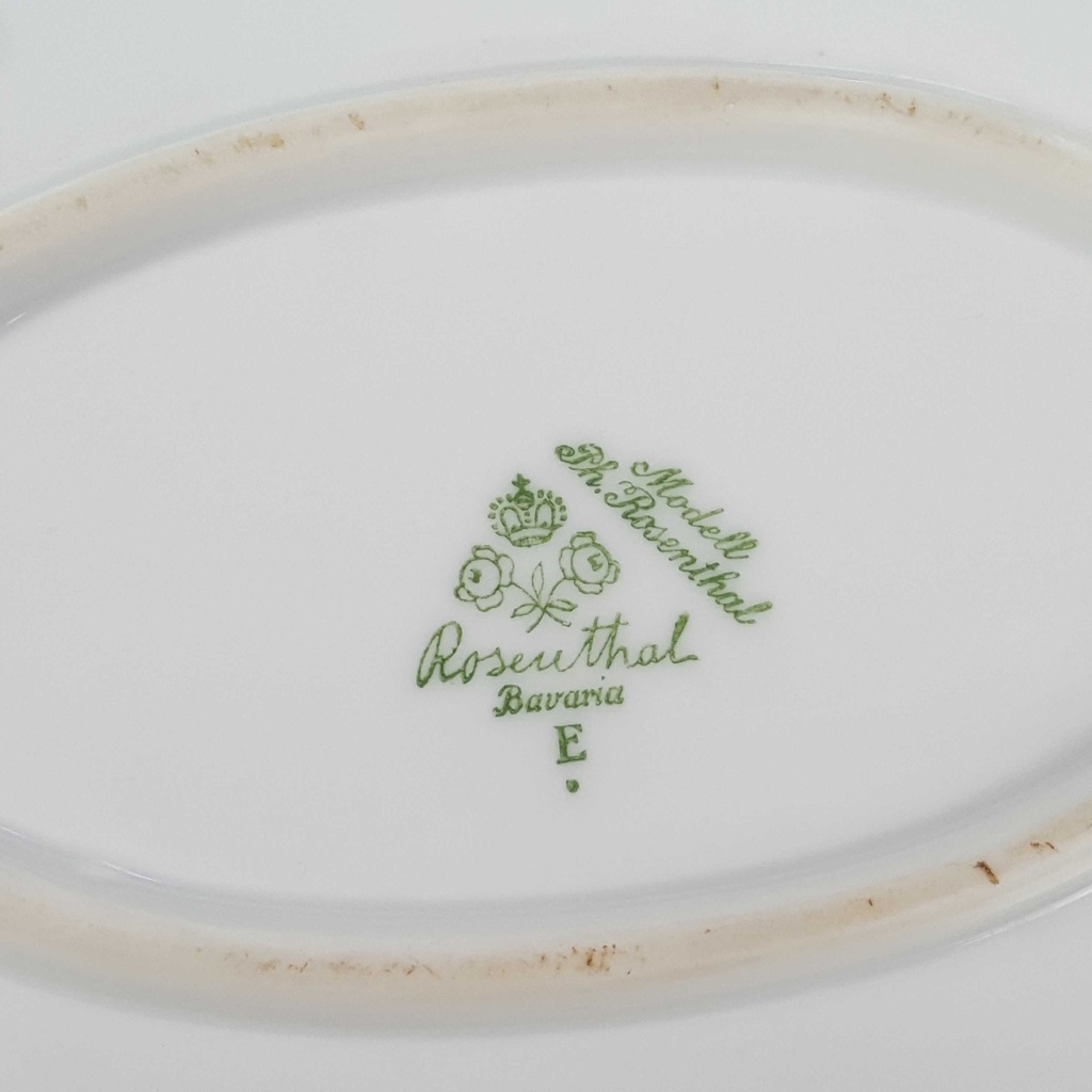 [1271499] Servierplatte groß 45,5x33,7 cm Rosenthal Perlrand Weiß gebraucht - akzeptabel Bild 7