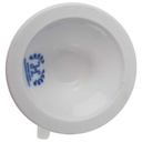[129292] Pharisäertasse Tasse Kakaobecher auf Fuß Julius Lange Kahla Indisch Blau Strohblume Modell #1 gebraucht - sehr gut Bild 4
