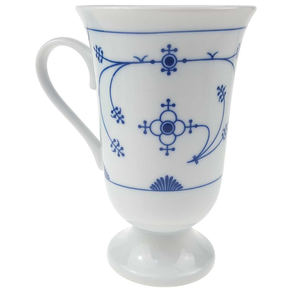 [129293] Pharisäertasse Tasse Kakaobecher auf Fuß Julius Lange Kahla Indisch Blau Strohblume Modell #2 gebraucht - sehr gut Bild 2