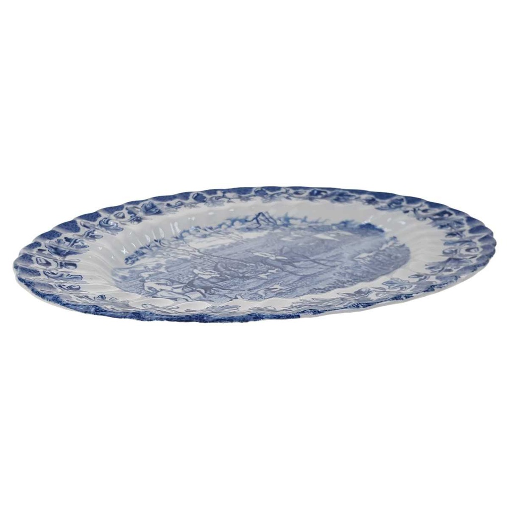 [129317] Servierplatte Dessertteller 29x22,3 cm Myott Country Life Blau Bild 2