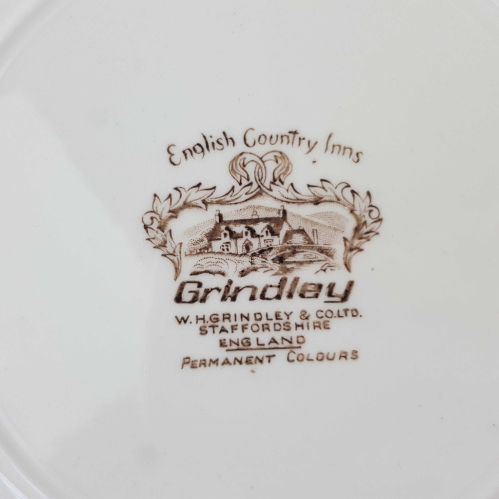 [129320] Speiseteller 25,5 cm Grindley English Country Inns braun gebraucht - sehr gut Bild 3