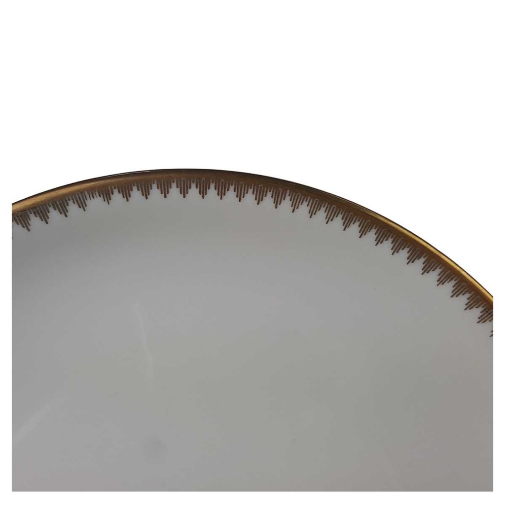 [129343] Kuchenteller Dessertteller 19,4 cm Eschenbach Alte Formen Goldranke 7 mm Elfenbein Beige gebraucht - sehr gut Bild 2