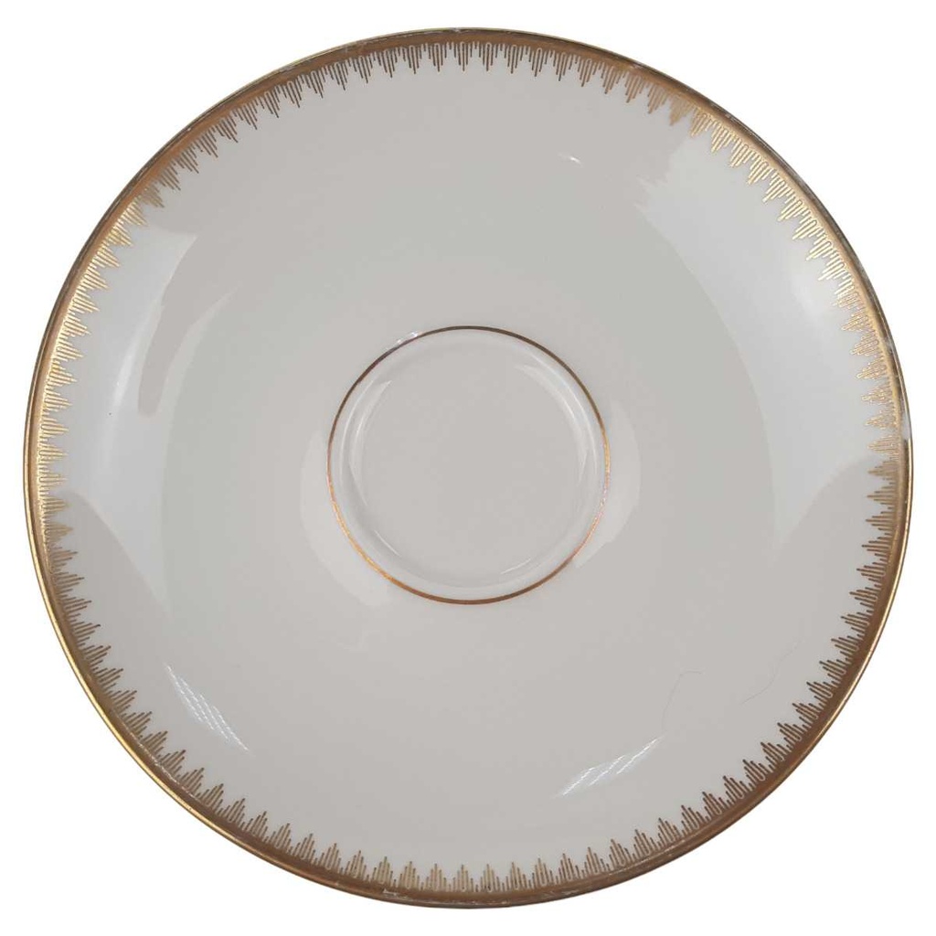 [129343] Kuchenteller Dessertteller 19,4 cm Eschenbach Alte Formen Goldranke 7 mm Elfenbein Beige gebraucht - sehr gut Bild 3