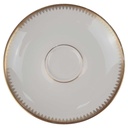[129343] Kuchenteller Dessertteller 19,4 cm Eschenbach Alte Formen Goldranke 7 mm Elfenbein Beige gebraucht - sehr gut Bild 3
