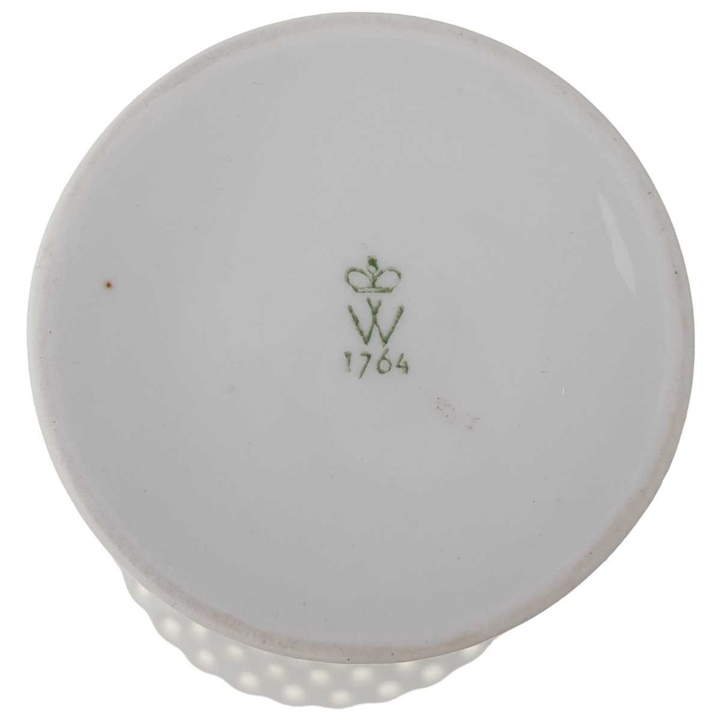 [129368] Tischvase 14,8 cm Wallendorf Blumendekor gebraucht - sehr gut Bild 5