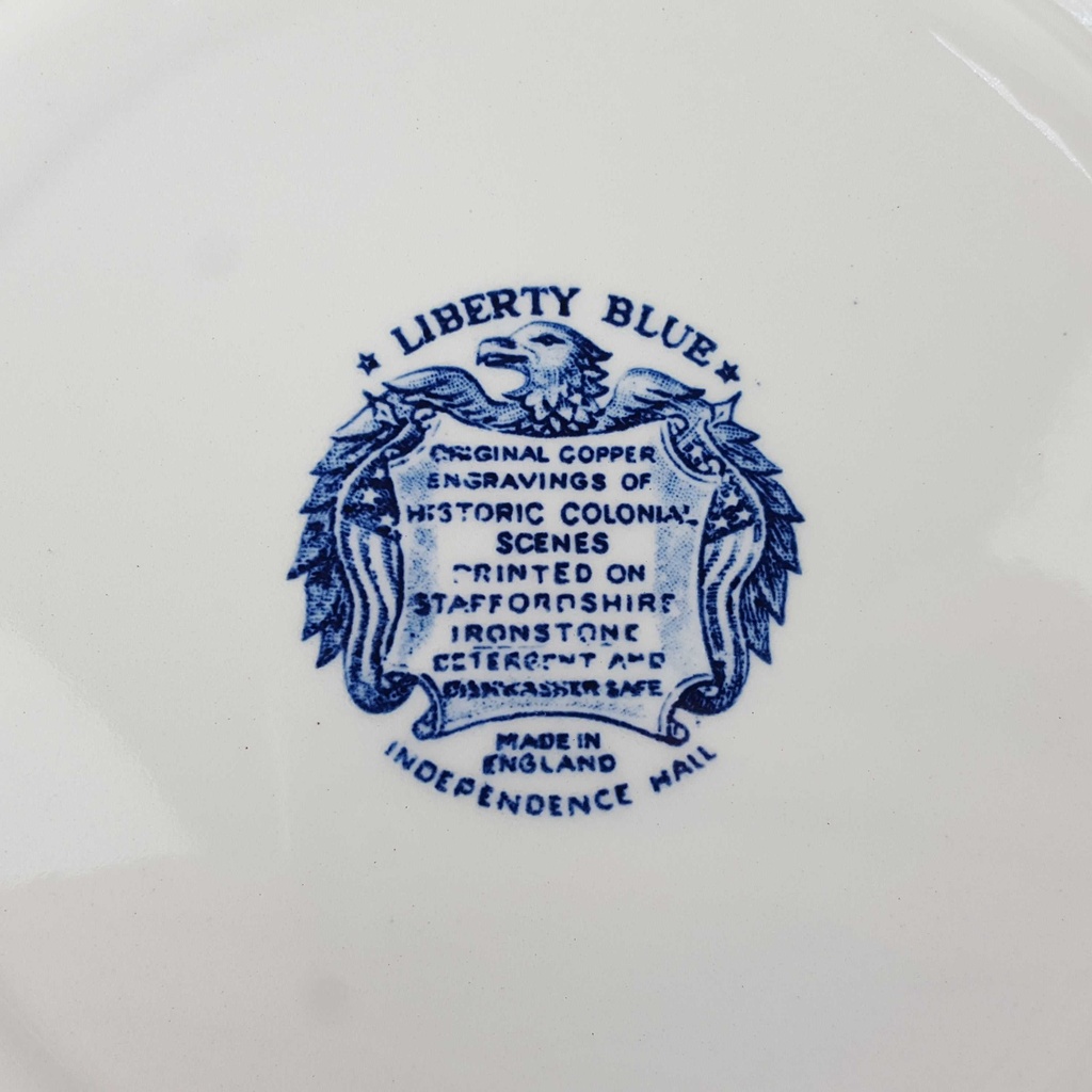 [129392] Speiseteller 25 cm Liberty Blue Historic Colonial Scenes Blau gebraucht - sehr gut Bild 3