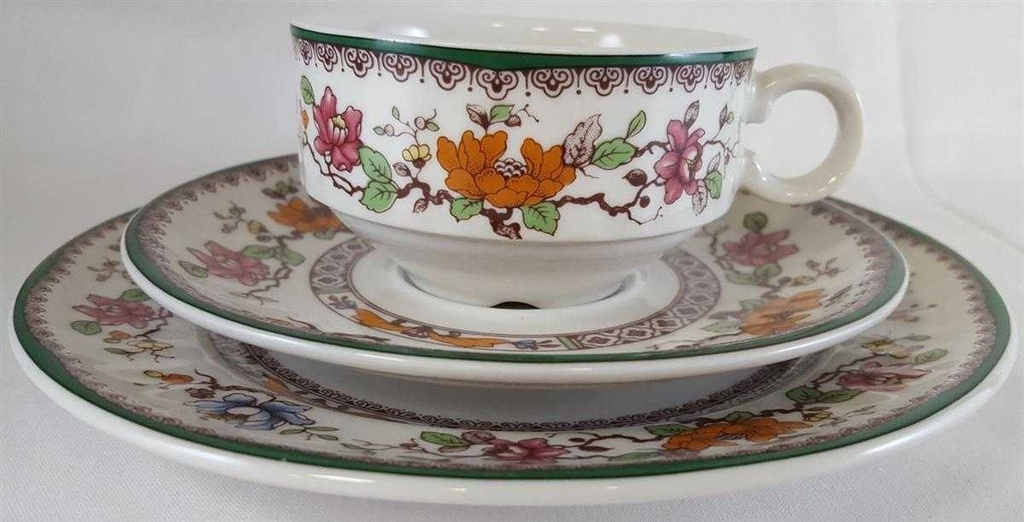 [15010932] Kaffeegedeck 3tlg Eschenbach Ceranova Asiatische Blüte gebraucht - gut Bild 2