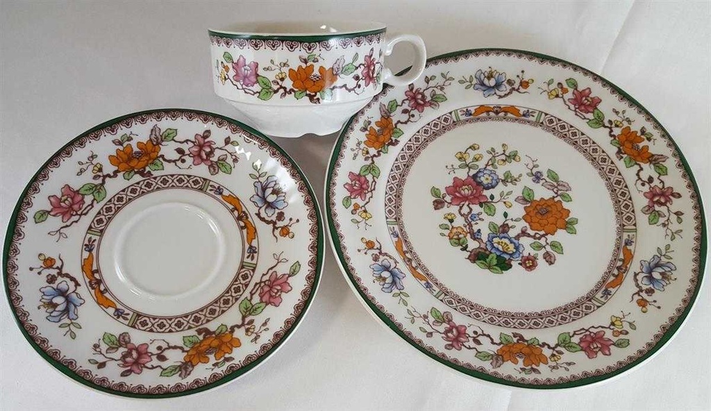 [15010932] Kaffeegedeck 3tlg Eschenbach Ceranova Asiatische Blüte gebraucht - gut Bild 4