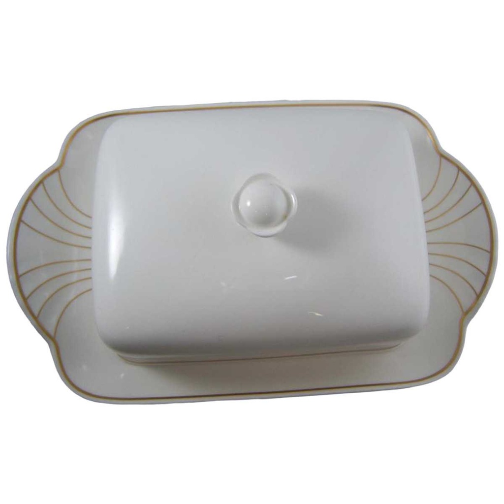 [150324143] Butterglocke Villeroy & Boch Arco Gold Bone China Mettlach Bild 2