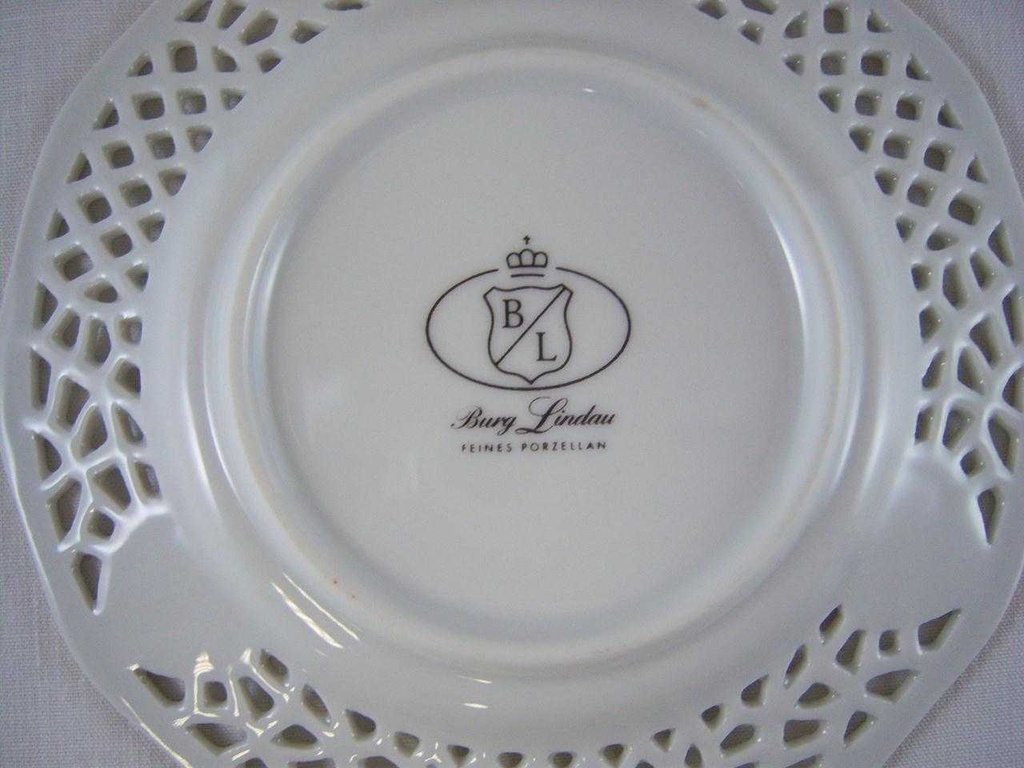 [151112820] Wandteller Durchbruchteller Goldrand Durchbrucharbeit 19,5 cm Burg Lindau gebraucht - sehr gut Bild 2